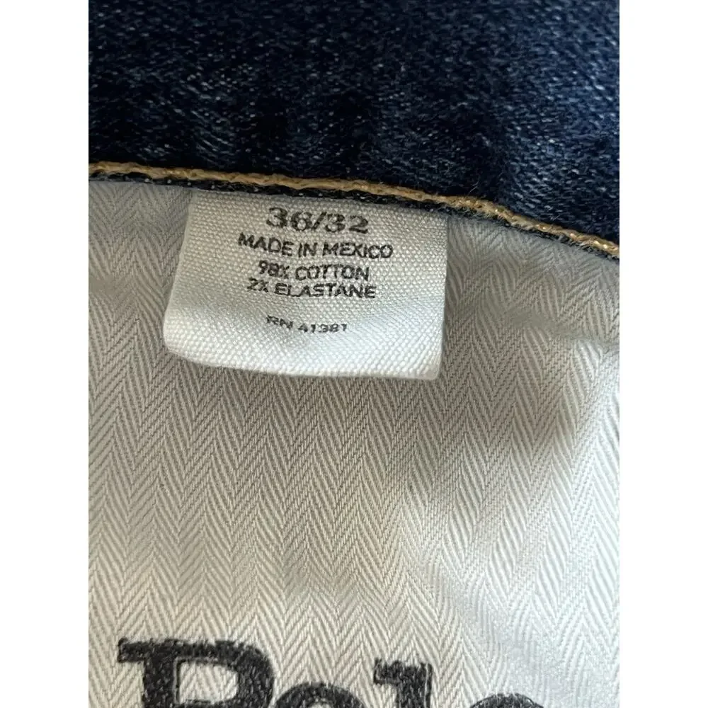 Polo Ralph Lauren Hampton Straight Blue Jeans Mens 36x32 (38) Distressed